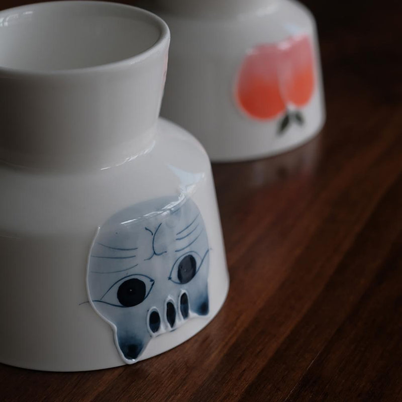 Japanese Style Ceramic Underglaze High Bowl - Eunaliving