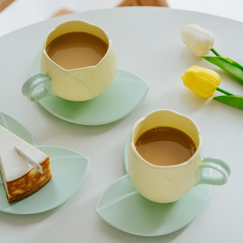 High Value Delicate Creamy Tulip Coffee Mug - Eunaliving