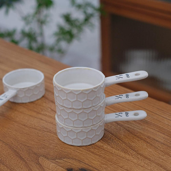 Japanese Vintage Ceramic Baking Measuring Spoon - Eunaliving