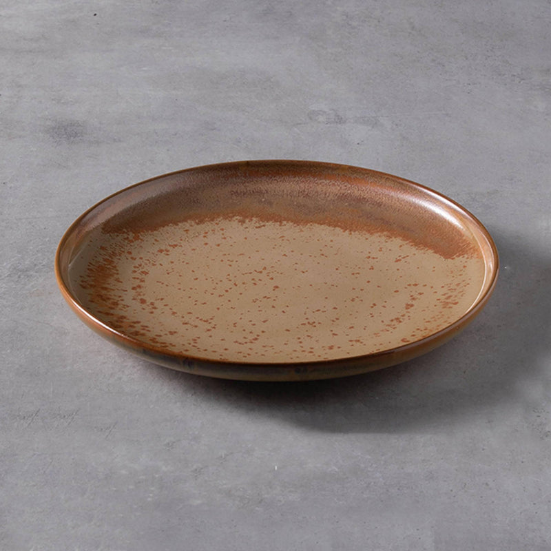 Kiln-Formed Brown Plate - Eunaliving