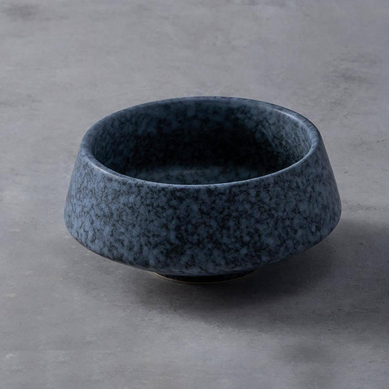 Marble Grey Frosted Ceramic Tall Bowl - Eunaliving