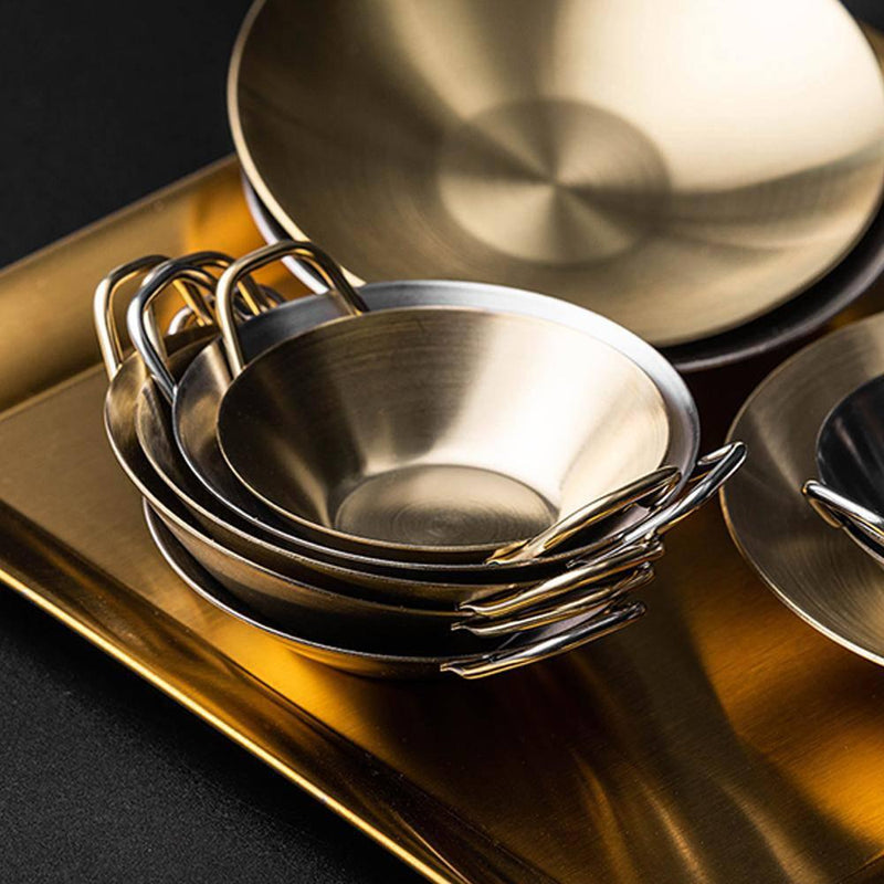 Metal Double-ear Stainless Steel Sauce Plate - Eunaliving
