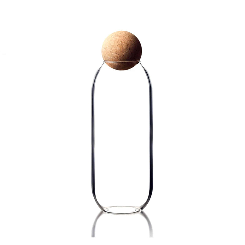 Modern Simple Glass Round Ball Cork Sealing Jar - Eunaliving