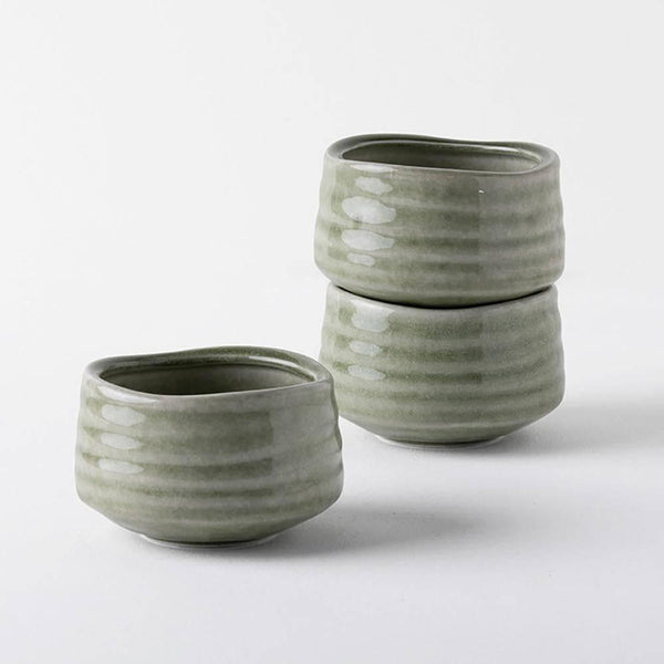 Olive Green Water Wave Soup Bowl - Eunaliving
