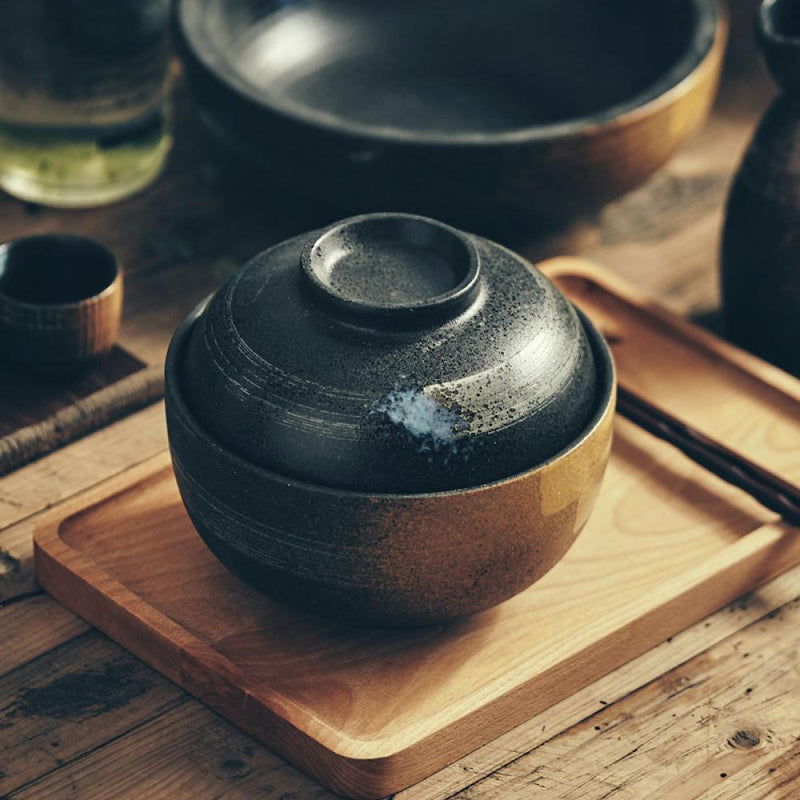 Vintage Ceramic Bowl With Lid - Eunaliving