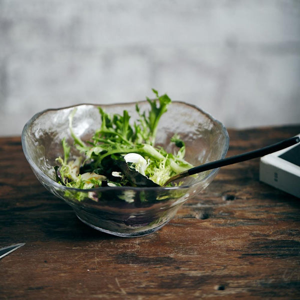 Irregular Glass Buffed Textured Salad Bowl - Eunaliving