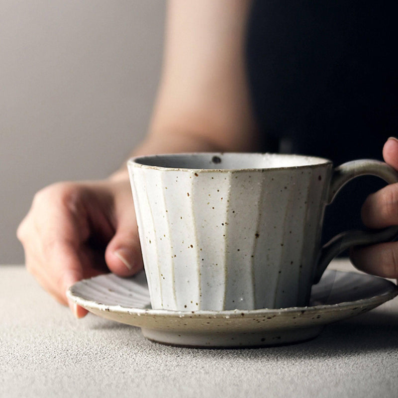 Retro Creative Coarse Pottery Coffee Mug Set - Eunaliving