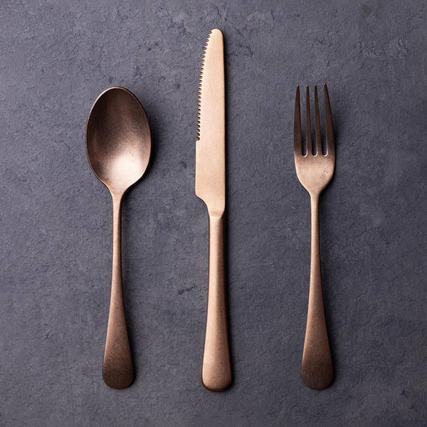 Rose Gold Knife Stainless Steel Knife And Fork Set - Eunaliving
