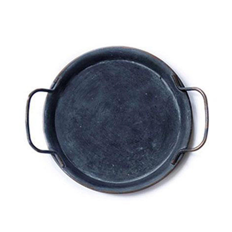 Round Iron Old Photo Props Storage Bread Tray - Eunaliving