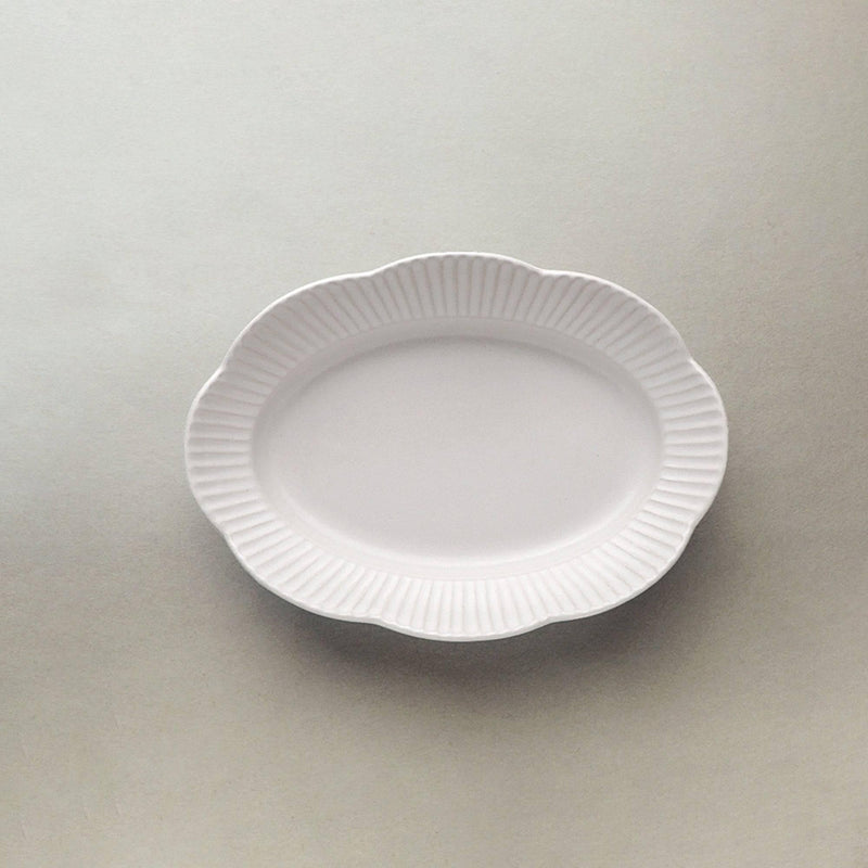 Scalloped Oval Plate - Eunaliving
