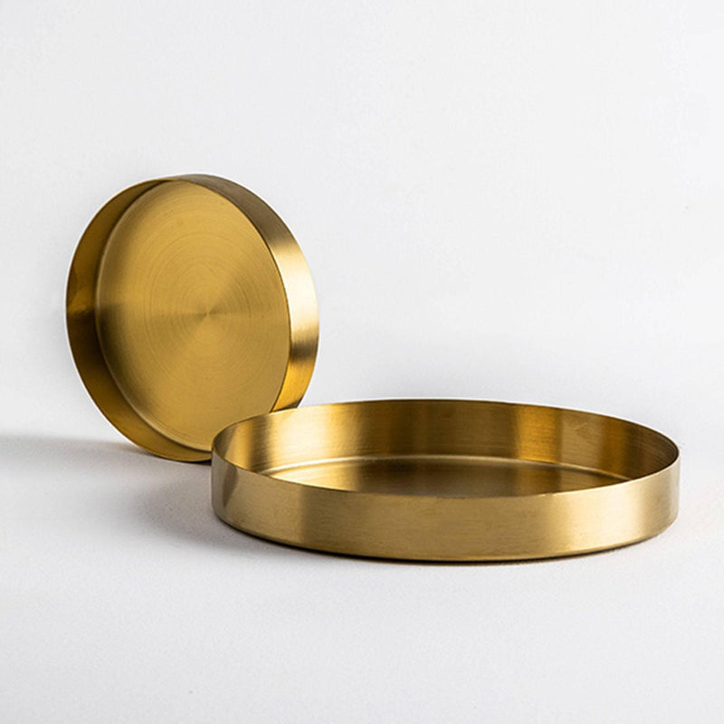 Scandinavian Style Brass Stainless Steel Tray - Eunaliving