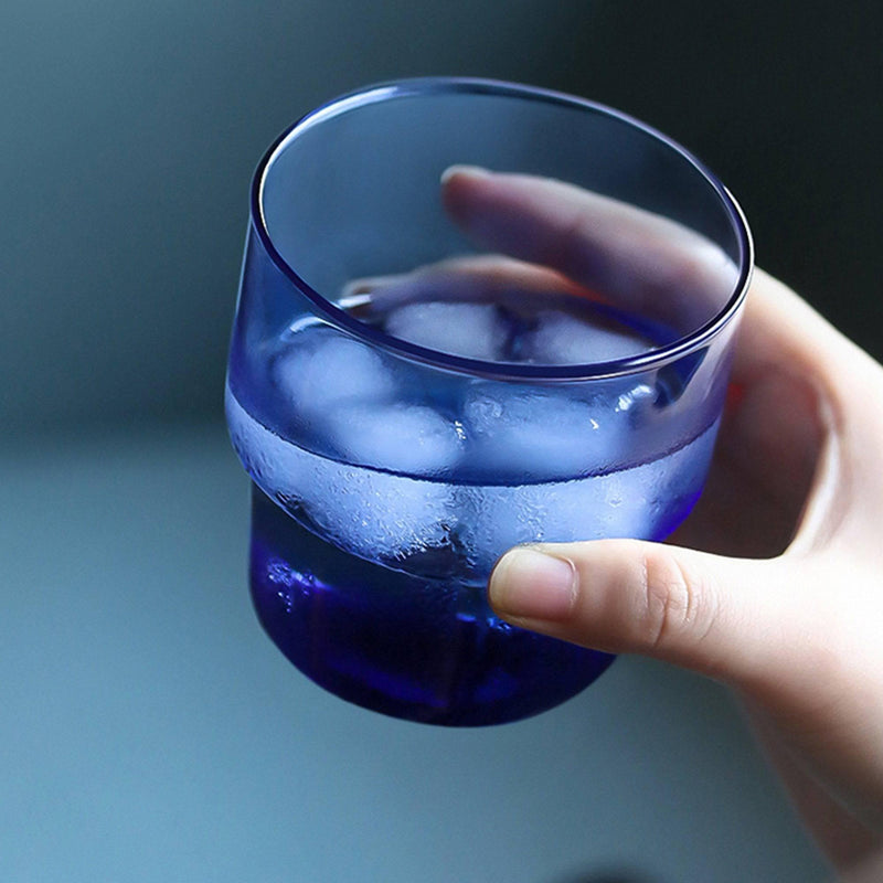 Simple Transparent Colored Glass Drink Cups - Eunaliving