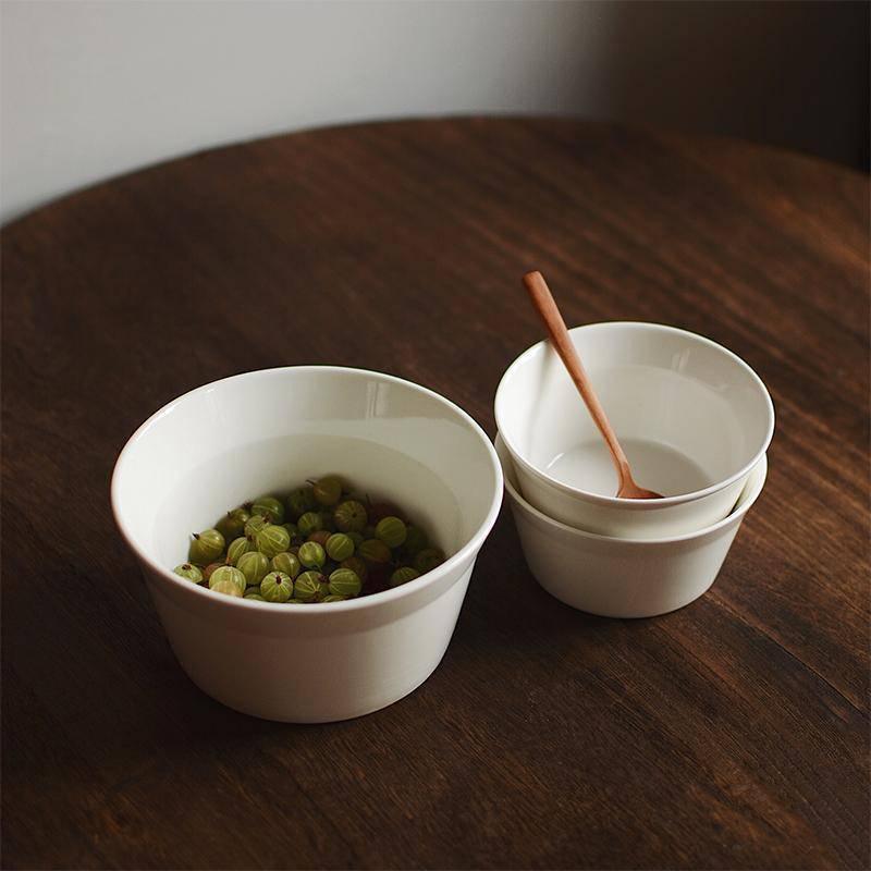Solid white broadside bowl - Eunaliving