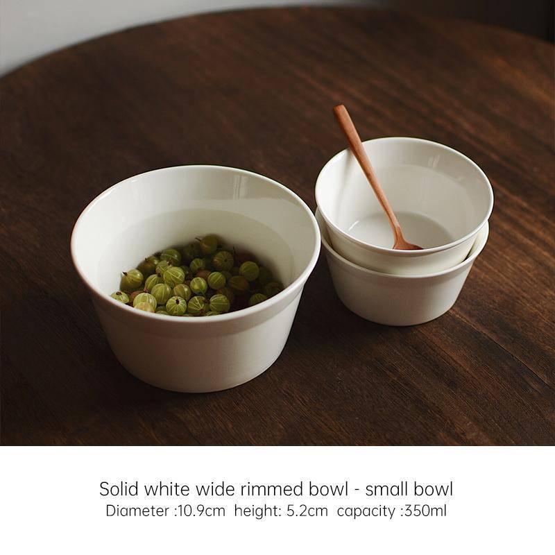 Solid white broadside bowl - Eunaliving