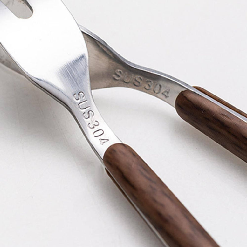 Stainless Steel Fork With Faux Wood Handle - Eunaliving