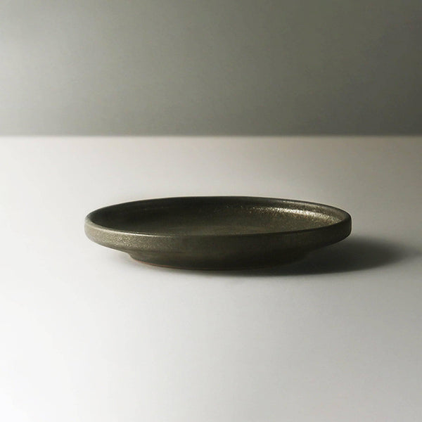 Tea Set Zen Style Retro Gilt Round Plate - Eunaliving