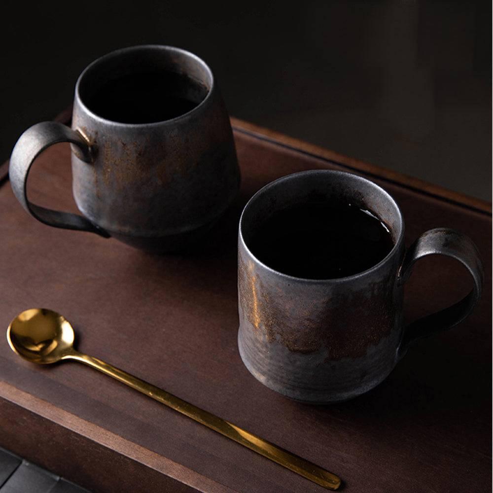 280ml Handmade Wooden Coffee Mug Tea Cup With Handle Wood Retro