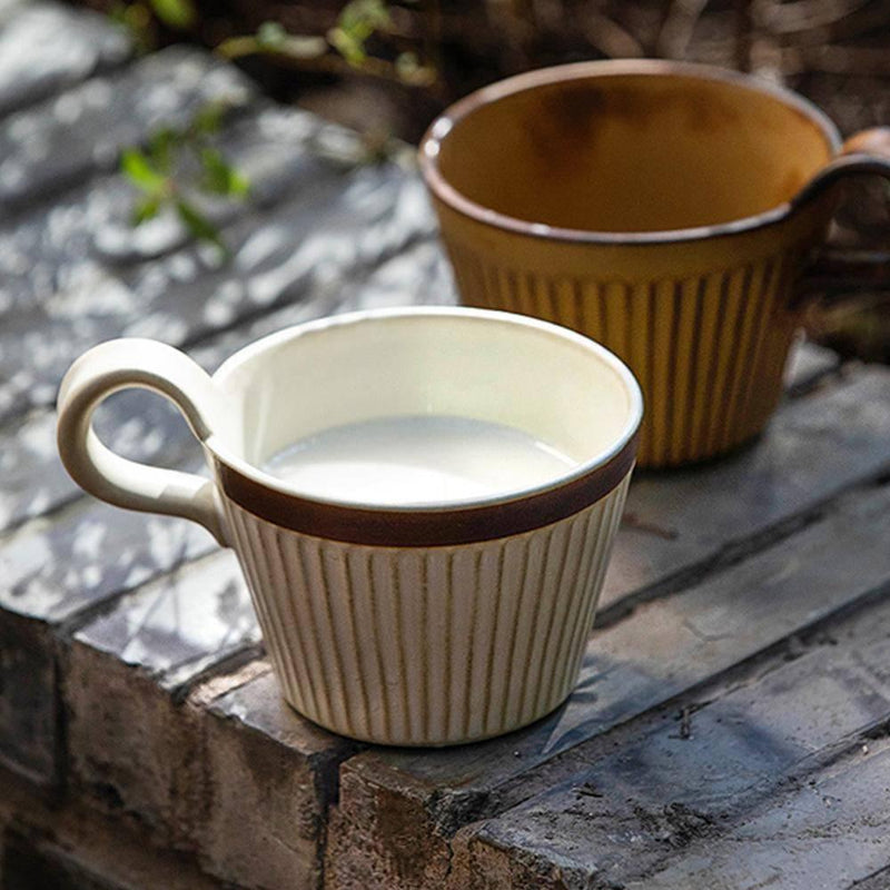 Vintage Handmade Rough Pottery Mug - Eunaliving