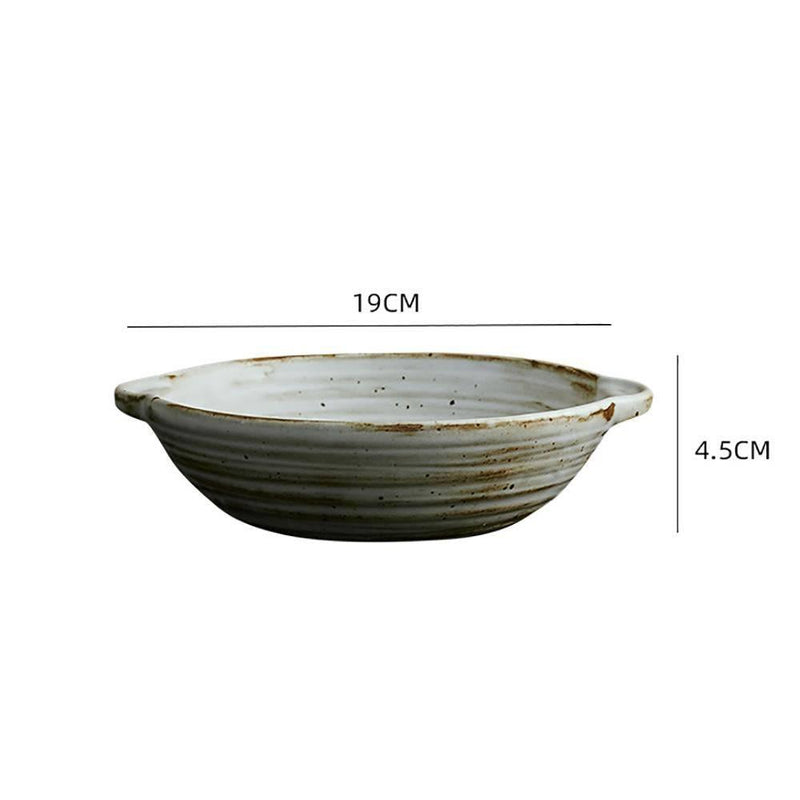 Vintage Rough Pottery Amphora Bowl - Eunaliving