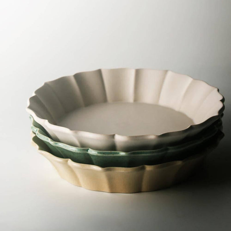 Wasabi Yellow Japanese Ceramic Dinner Plate - Eunaliving