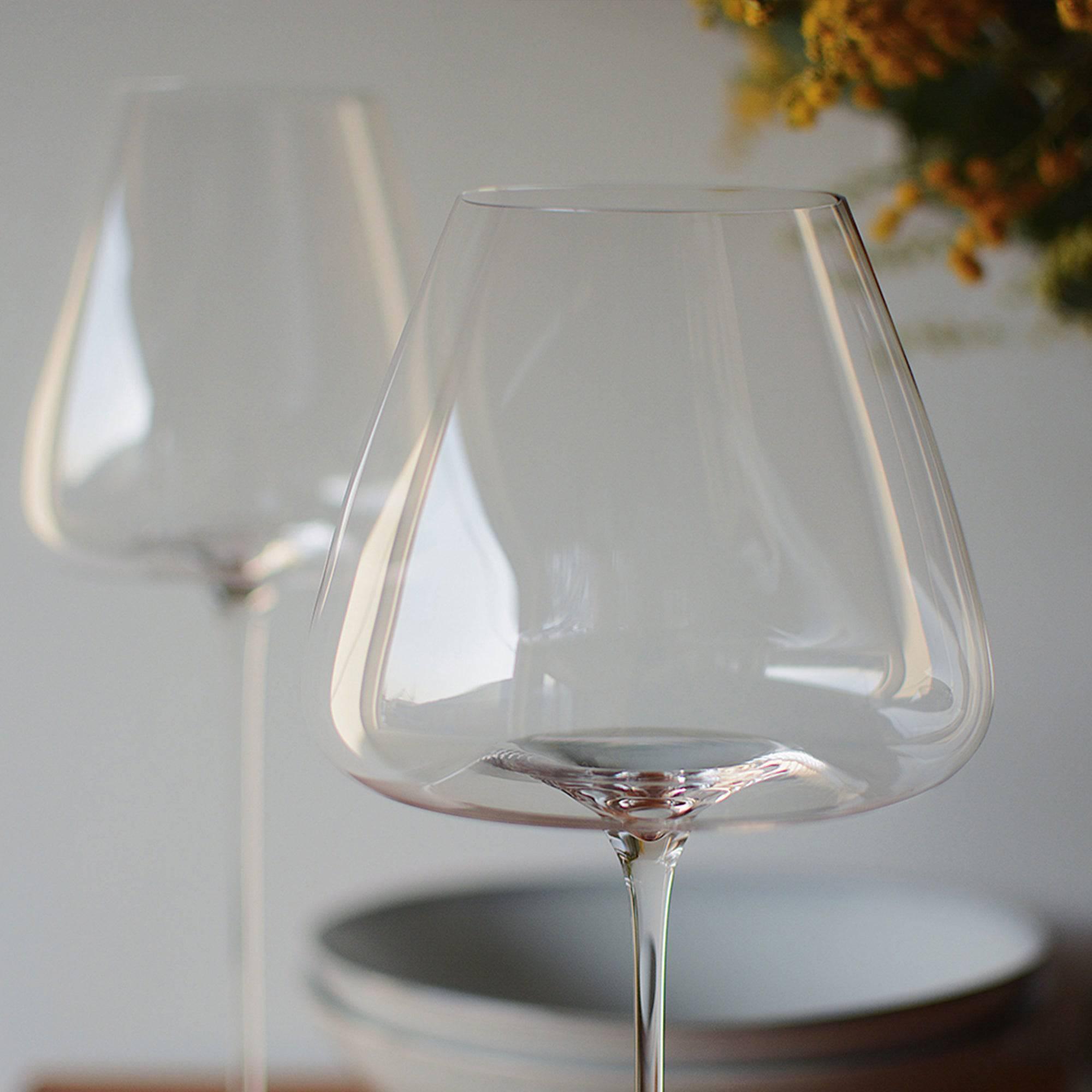 Square Wine Glasses-Crystal Wine Glasses-Large Red Wine Glass on
