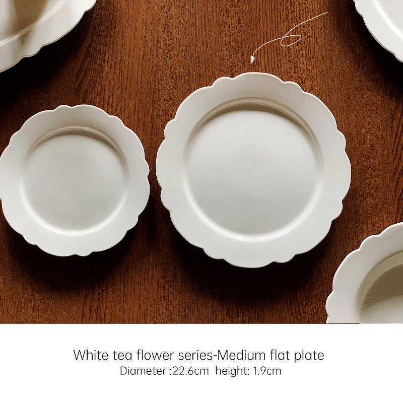 White Camellia Plate