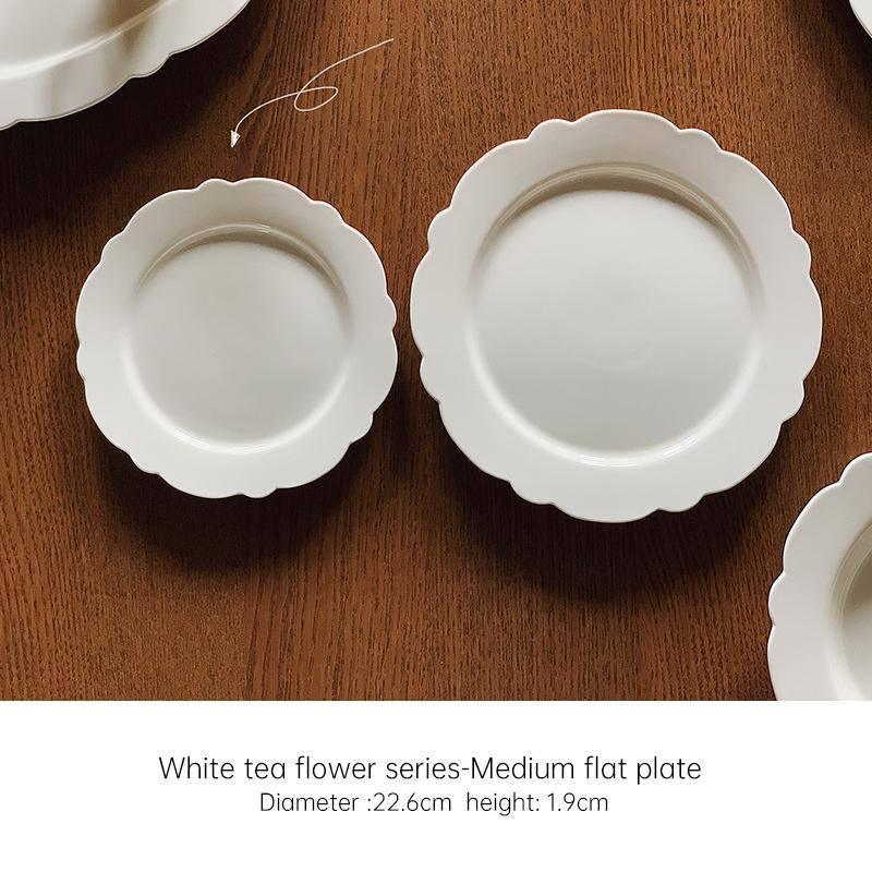White Camellia Plate - Eunaliving