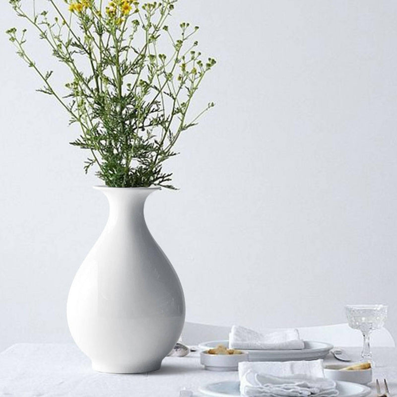 White Ceramic Vase Living Room Ornament - Eunaliving