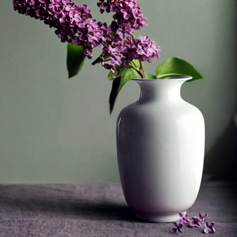 White Ceramic Vase Living Room Ornament - Eunaliving