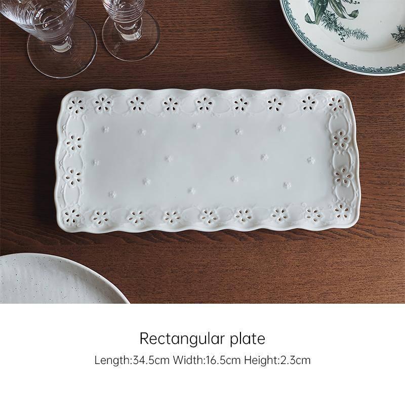 White rectangular plate - Eunaliving