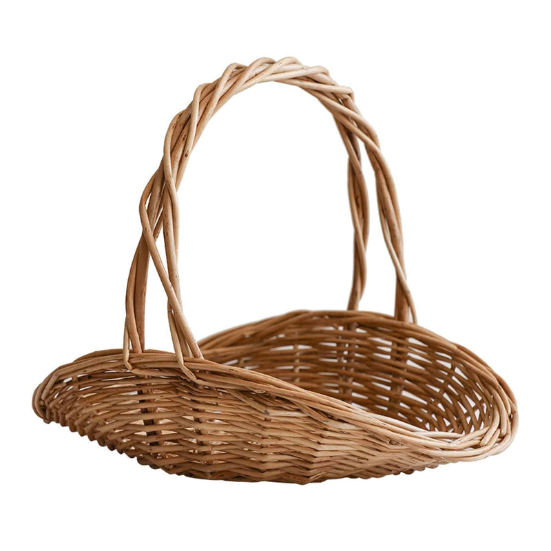 Wicker Handcrafted Rustic Hand Basket - Eunaliving